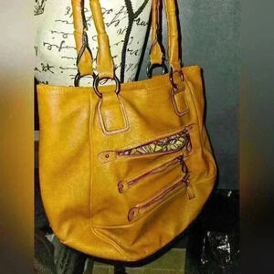 Black Rivet Womans Brown Shoulder Bag Purse